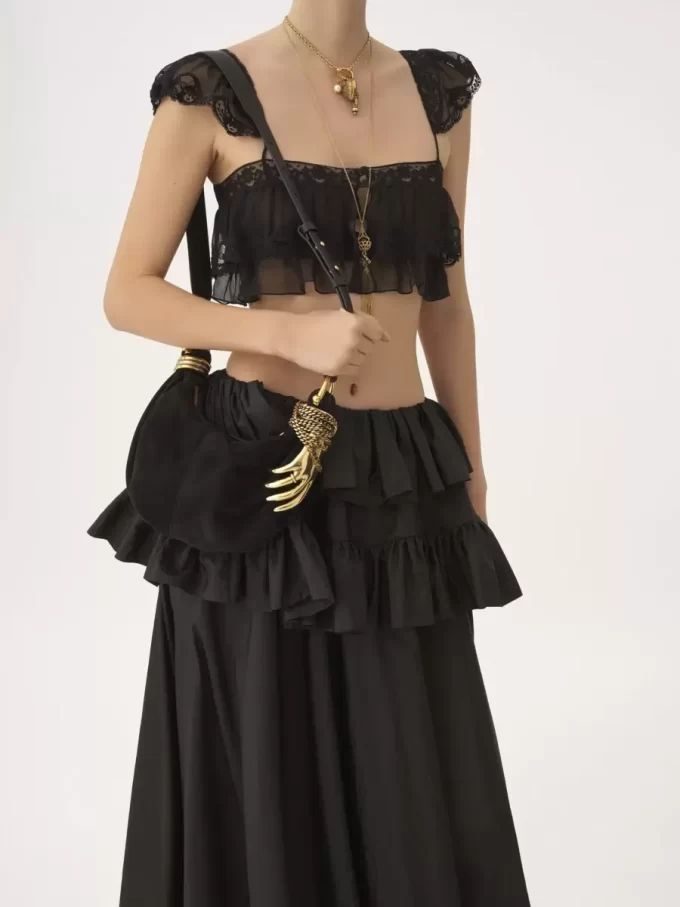 Mini Bracelet Hobo bag in suede leather Mini Bracelet Hobo bag in suede leather