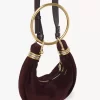 Mini Bracelet Hobo bag in suede leather Mini Bracelet Hobo bag in suede leather