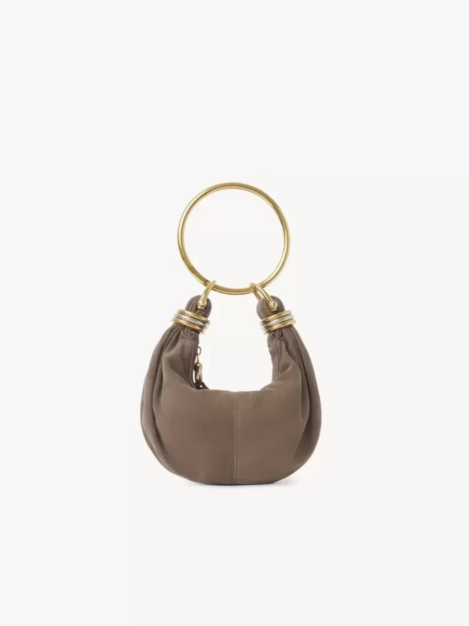 Mini Bracelet Hobo bag in suede leather Mini Bracelet Hobo bag in suede leather