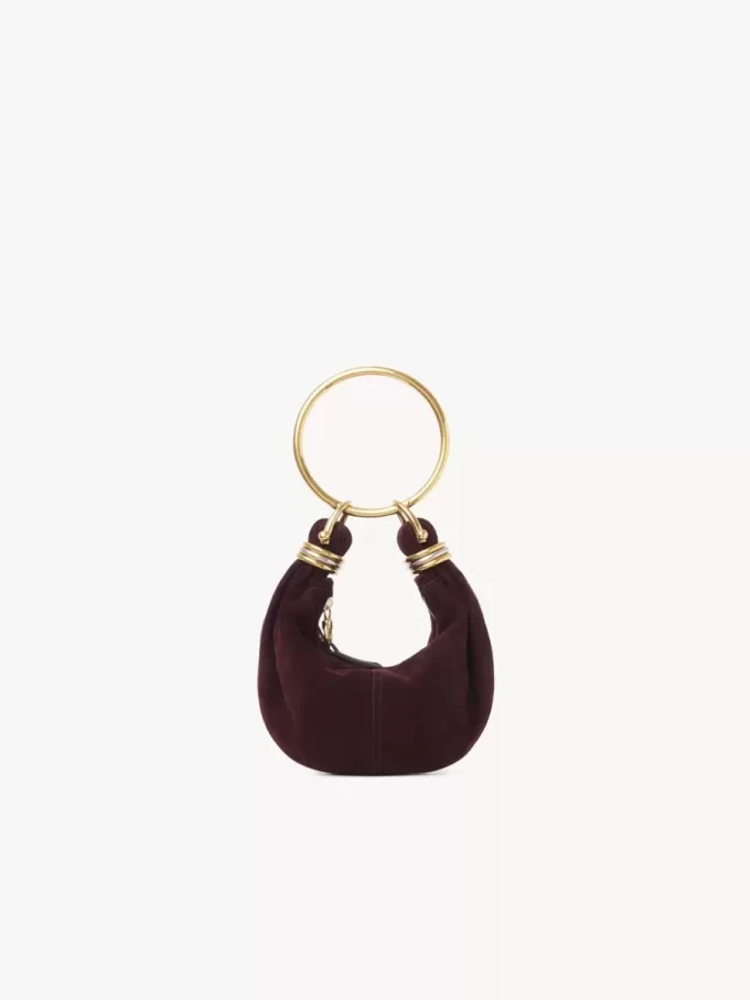 Mini Bracelet Hobo bag in suede leather Mini Bracelet Hobo bag in suede leather