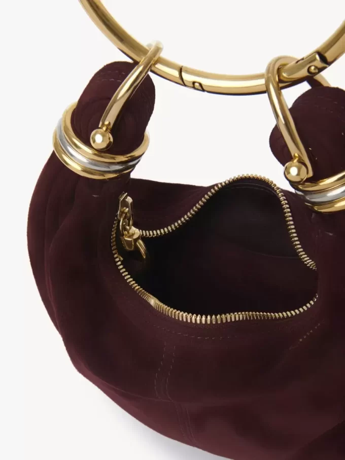 Mini Bracelet Hobo bag in suede leather Mini Bracelet Hobo bag in suede leather