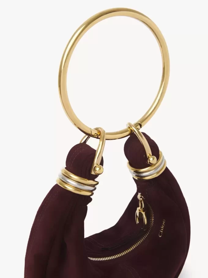 Mini Bracelet Hobo bag in suede leather Mini Bracelet Hobo bag in suede leather