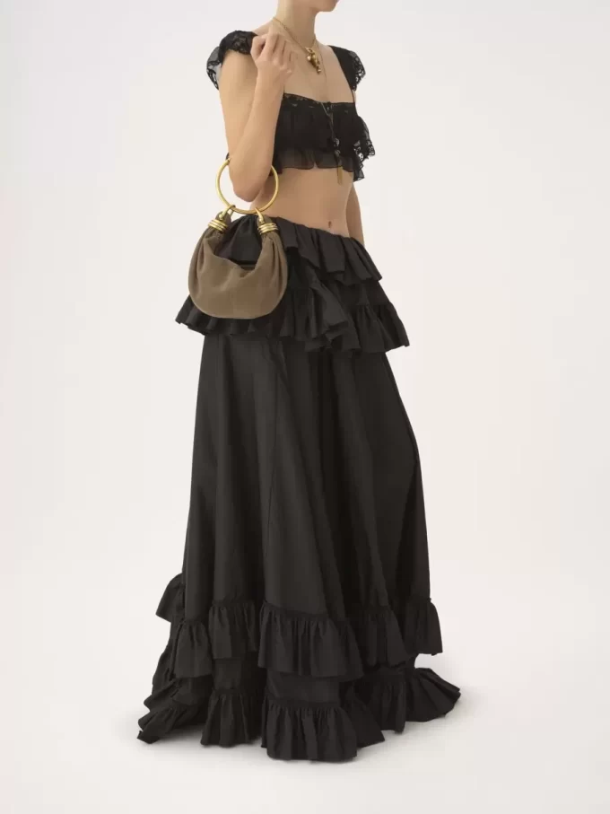 Mini Bracelet Hobo bag in suede leather Mini Bracelet Hobo bag in suede leather