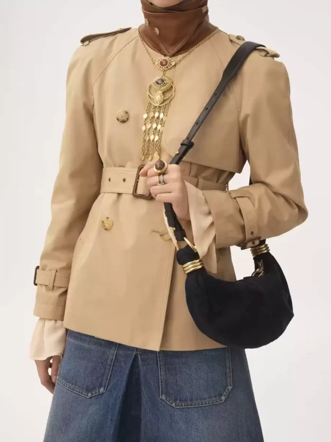 Mini Bracelet Hobo bag in suede leather Mini Bracelet Hobo bag in suede leather