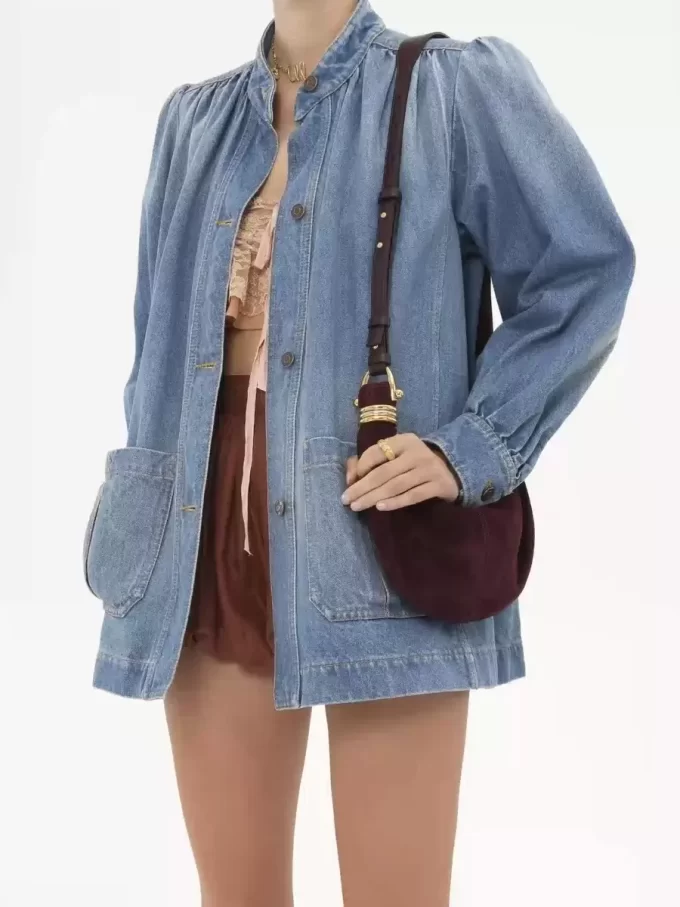 Mini Bracelet Hobo bag in suede leather Mini Bracelet Hobo bag in suede leather