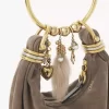 Mini Bracelet Hobo bag in suede leather Mini Bracelet Hobo bag in suede leather