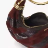 Mini Bracelet Hobo bag in suede leather & snakeskin Mini Bracelet Hobo bag in suede leather & snakeskin