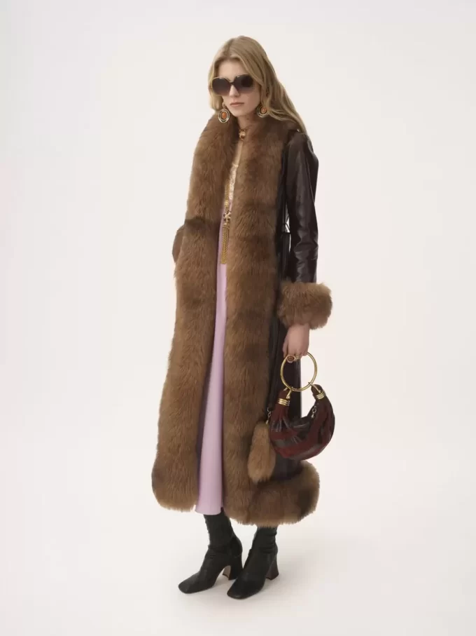 Mini Bracelet Hobo bag in suede leather & snakeskin Mini Bracelet Hobo bag in suede leather & snakeskin