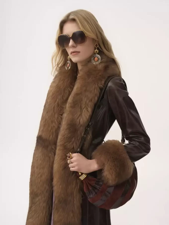 Mini Bracelet Hobo bag in suede leather & snakeskin Mini Bracelet Hobo bag in suede leather & snakeskin