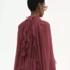 Mini cape dress in silk mousseline Mini cape dress in silk mousseline