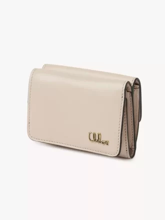 Mini Chloé Iconic tri-fold in shiny leather