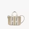 Mini Woody tote bag in linen Mini Woody tote bag in linen