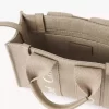 Mini Woody tote bag in linen & leather Mini Woody tote bag in linen & leather
