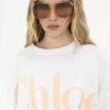 Oversized cropped logo T-shirt in cotton jersey Oversized cropped logo T-shirt in cotton jersey