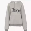 Oversized logo hoodie in a cotton fleece mix Oversized logo hoodie in a cotton fleece mix