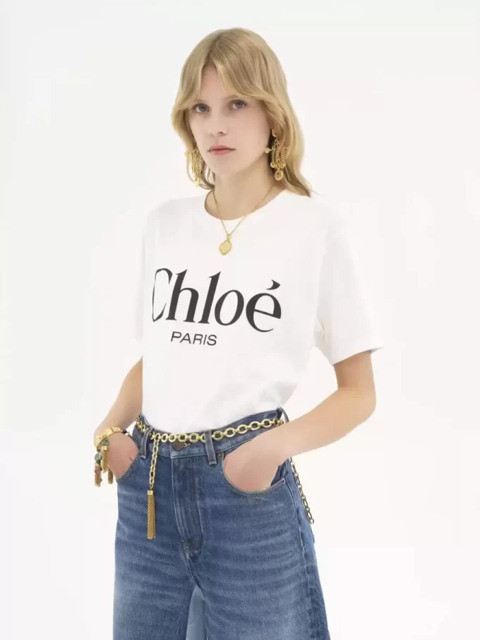 Oversized logo T-shirt in cotton jersey Oversized logo T-shirt in cotton jersey