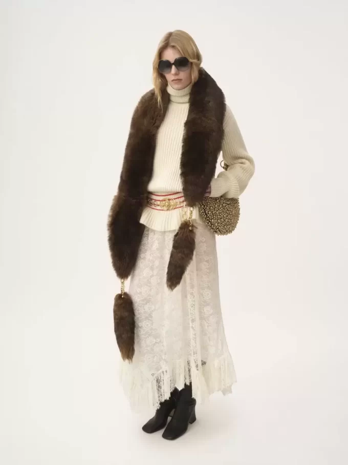 Oversized logo turtleneck sweater in a wool & mohair knit Oversized logo turtleneck sweater in a wool & mohair knit