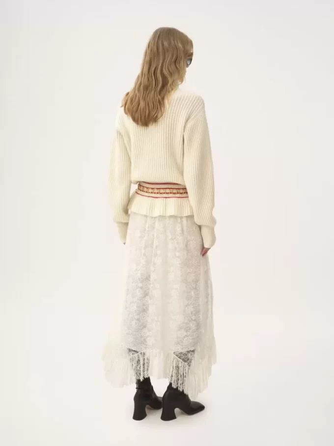 Oversized logo turtleneck sweater in a wool & mohair knit Oversized logo turtleneck sweater in a wool & mohair knit