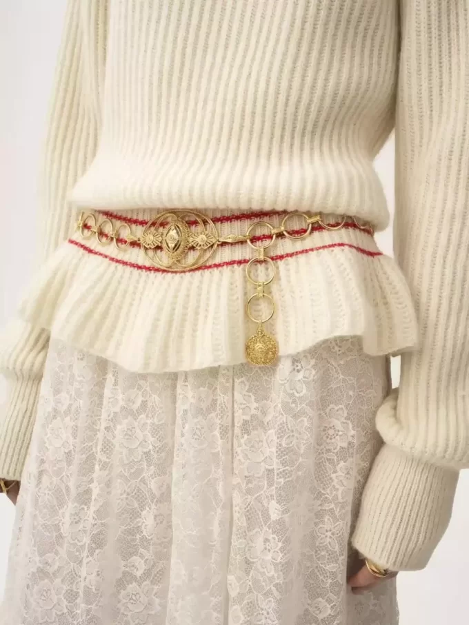 Oversized logo turtleneck sweater in a wool & mohair knit Oversized logo turtleneck sweater in a wool & mohair knit