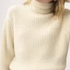 Oversized logo turtleneck sweater in a wool & mohair knit Oversized logo turtleneck sweater in a wool & mohair knit