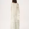 Oversized long ruffled dress in silk mousseline Oversized long ruffled dress in silk mousseline