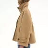 Oversized short coat in wool Oversized short coat in wool