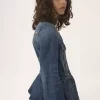Peplum riding jacket in denim Peplum riding jacket in denim