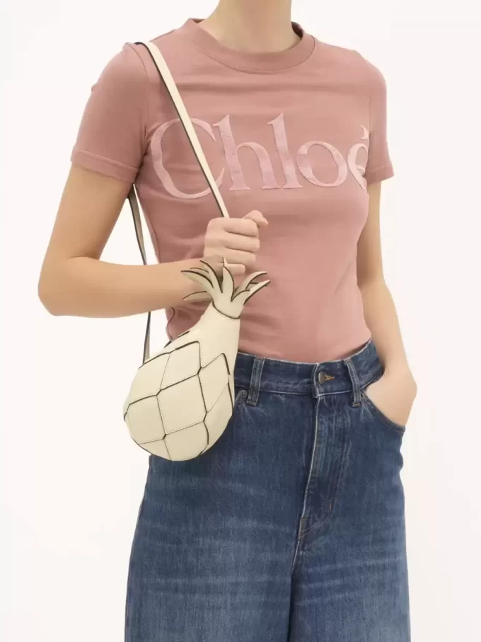 Pineapple shoulder bag in grained leather Pineapple shoulder bag in grained leather