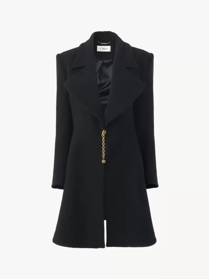 Riding coat in wool bouclette Riding coat in wool bouclette