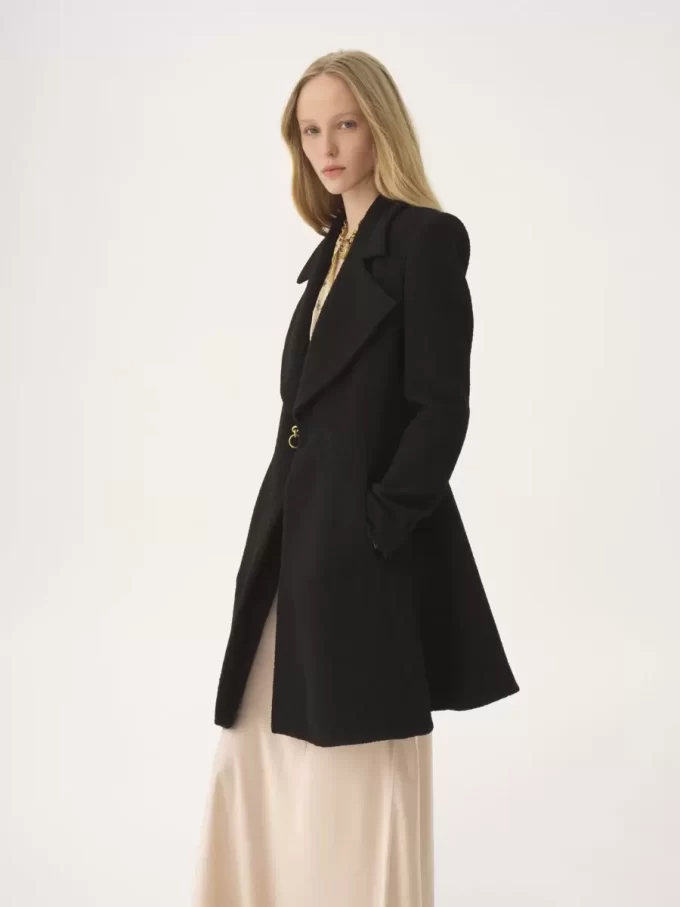 Riding coat in wool bouclette Riding coat in wool bouclette