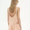Ruffled camisole top in silk charmeuse & lace Ruffled camisole top in silk charmeuse & lace