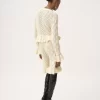 Ruffled logo cardigan in a silk, alpaca & cotton knit Ruffled logo cardigan in a silk, alpaca & cotton knit