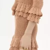 Ruffled mini shorts in crochet knit Ruffled mini shorts in crochet knit