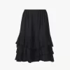 Ruffled tiered shorts in crêpe de chine Ruffled tiered shorts in crêpe de chine