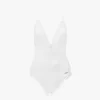 Ruffled V-neck one-piece swimsuit Ruffled V-neck one-piece swimsuit