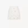Scalloped mini skirt in a cotton mix