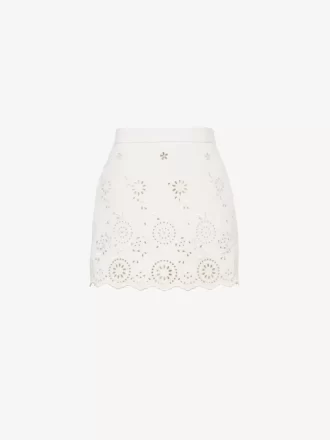 Scalloped mini skirt in a cotton mix Scalloped mini skirt in a cotton mix