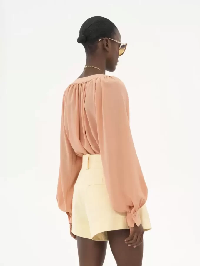 Scoop-neck blouse in crêpe de chine Scoop-neck blouse in crêpe de chine