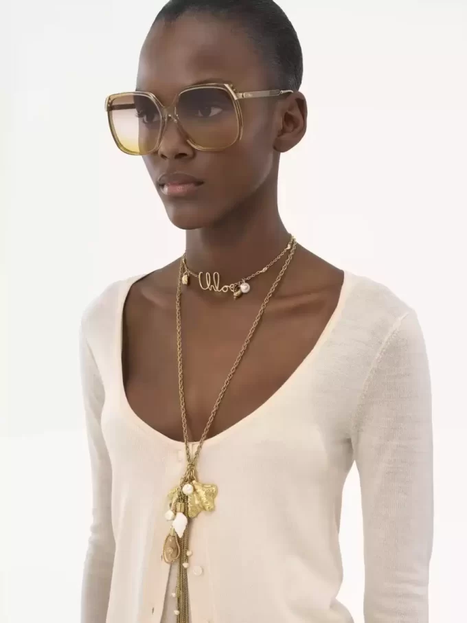 Scoop-neck fitted cardigan in superfine wool knit Scoop-neck fitted cardigan in superfine wool knit