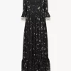 Scoop-neck midi dress in silk charmeuse & lace Scoop-neck midi dress in silk charmeuse & lace