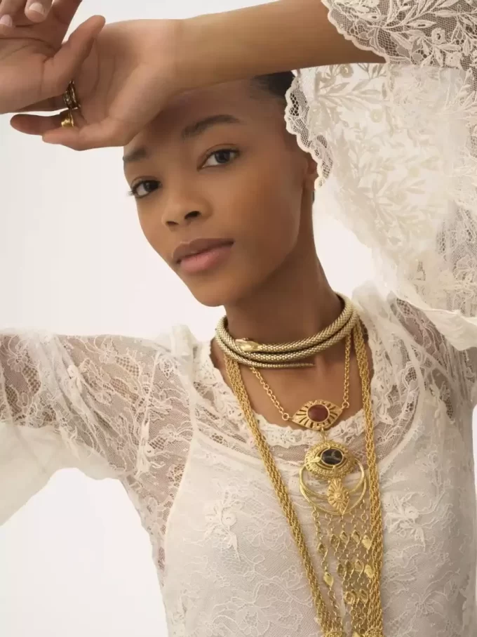 Scoop-neck mini dress in embroidered lace Scoop-neck mini dress in embroidered lace