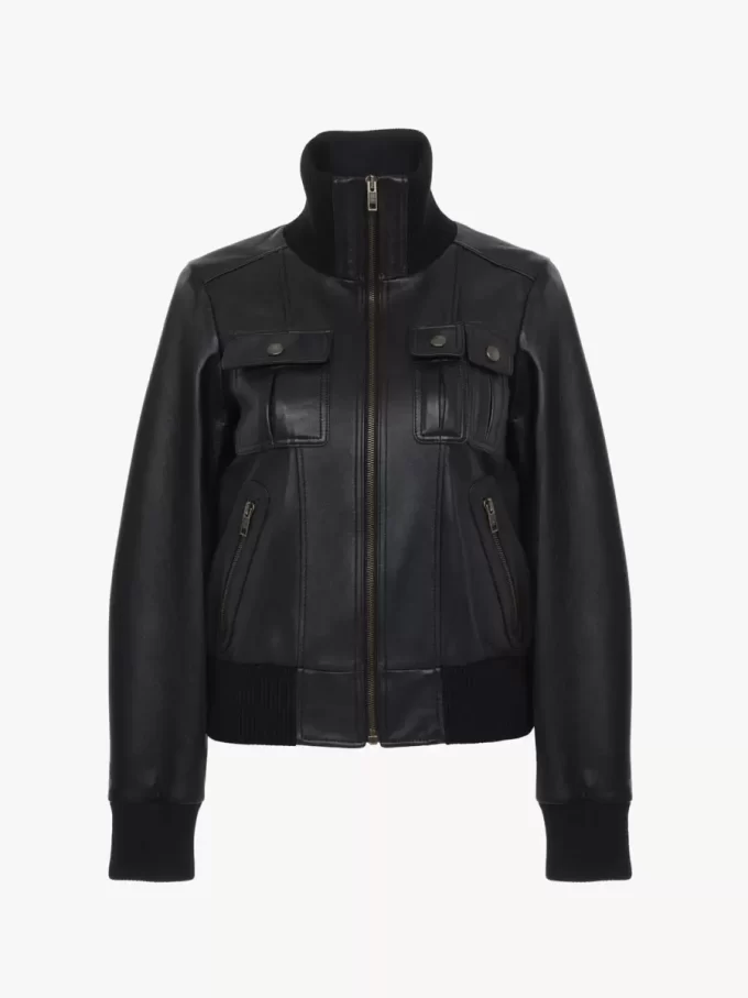Short blouson in leather Short blouson in leather