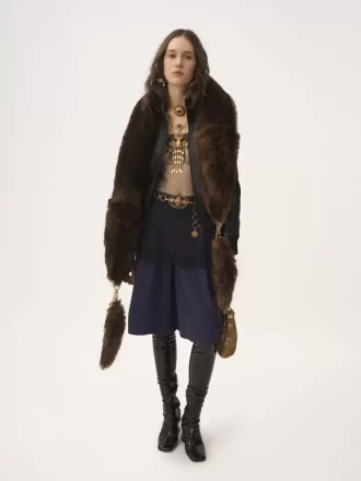 Short blouson in leather