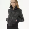 Short blouson in leather Short blouson in leather