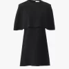 Short cape dress in viscose crêpe Short cape dress in viscose crêpe