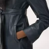 Short coat in leather Short coat in leather