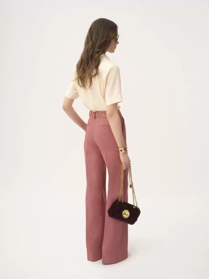 Short-sleeve blouse in crêpe de chine Short-sleeve blouse in crêpe de chine