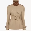 Short trench coat in cotton gabardine Short trench coat in cotton gabardine
