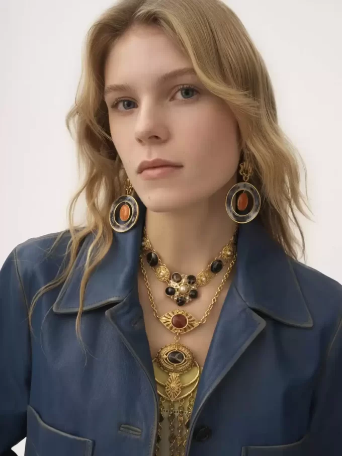 Single-breasted coat in leather Single-breasted coat in leather