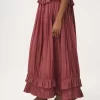 Sleeveless long dress in washed silk pongé Sleeveless long dress in washed silk pongé